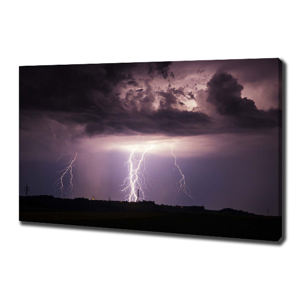 Cuadro canvas moderno de gran formato horizontal Tormenta