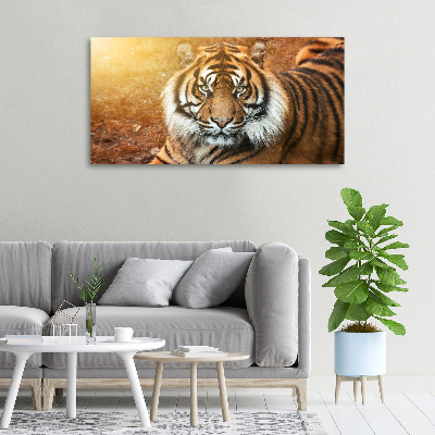Cuadro canvas con impresión uv duradera horizontal tigre de Bengala