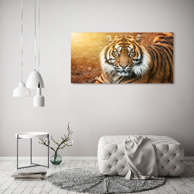 Cuadro canvas con impresión uv duradera horizontal tigre de Bengala