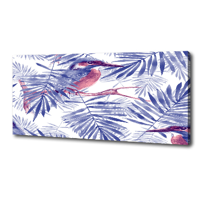 Fotocuadro en lienzo de alta calidad horizontal Plantas y aves