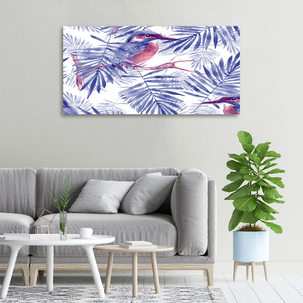 Fotocuadro en lienzo de alta calidad horizontal Plantas y aves