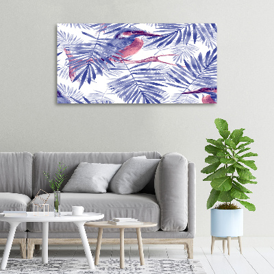 Fotocuadro en lienzo de alta calidad horizontal Plantas y aves