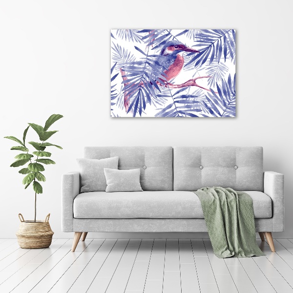 Fotocuadro en lienzo de alta calidad horizontal Plantas y aves