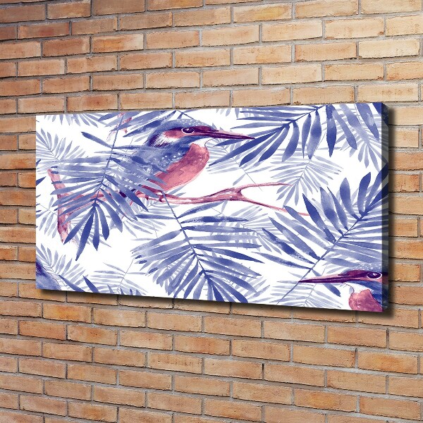 Fotocuadro en lienzo de alta calidad horizontal Plantas y aves