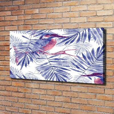 Fotocuadro en lienzo de alta calidad horizontal Plantas y aves