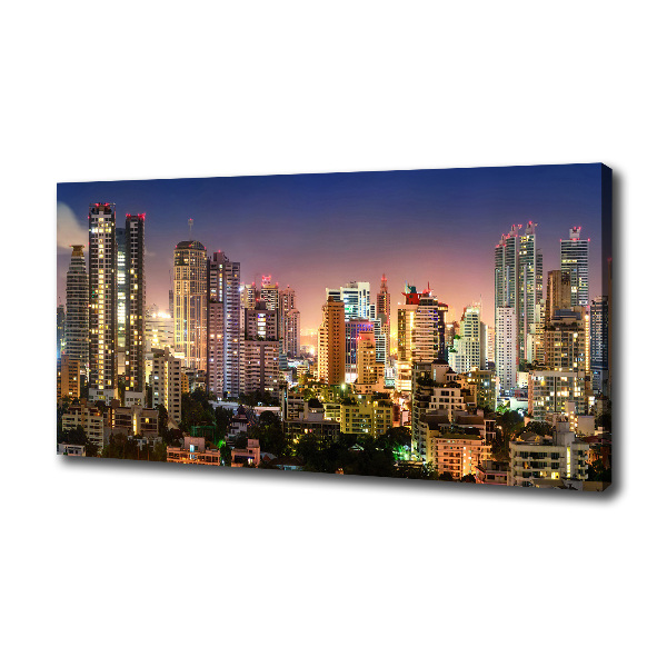 Cuadro canvas con impresión uv duradera horizontal Bangkok de noche
