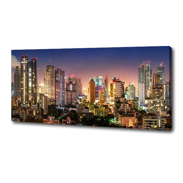 Cuadro canvas con impresión uv duradera horizontal Bangkok de noche