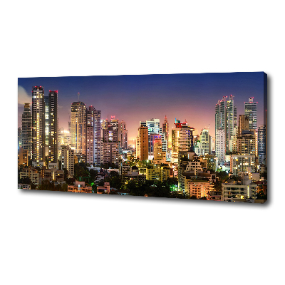 Cuadro canvas con impresión uv duradera horizontal Bangkok de noche