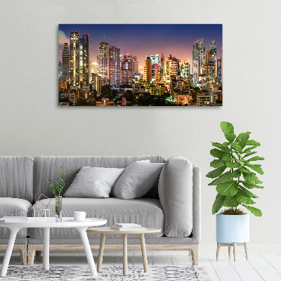 Cuadro canvas con impresión uv duradera horizontal Bangkok de noche