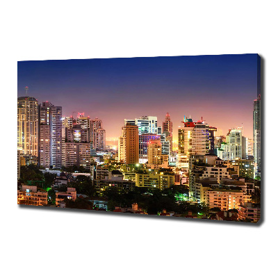 Cuadro canvas con impresión uv duradera horizontal Bangkok de noche