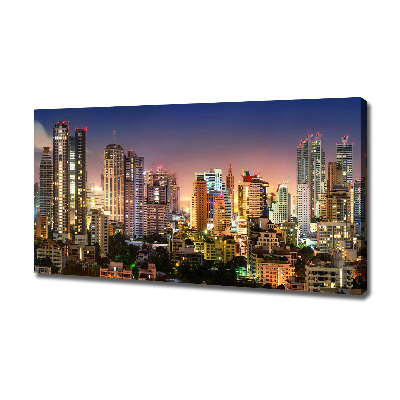 Cuadro canvas con impresión uv duradera horizontal Bangkok de noche
