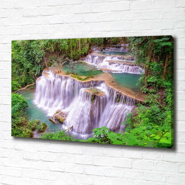 Fotocuadro en lienzo de alta calidad horizontal Cascada de Tailandia