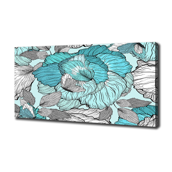 Fotocuadro en lienzo de alta calidad horizontal Patrón floral