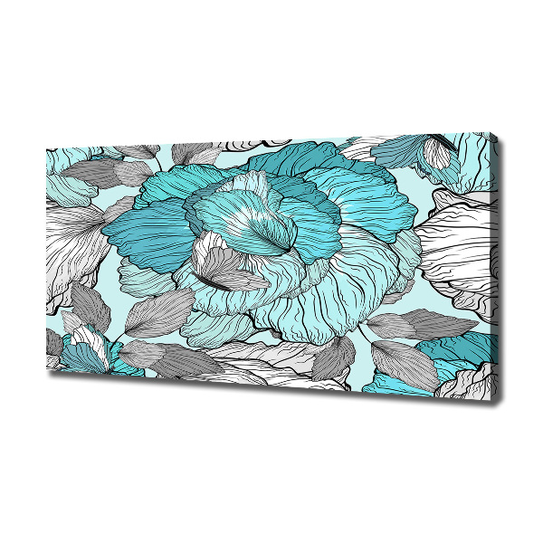 Fotocuadro en lienzo de alta calidad horizontal Patrón floral