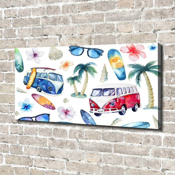 Foto obraz na płótnie Symbole surfingu