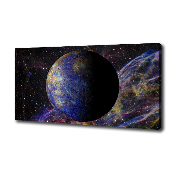 Cuadro canvas moderno de gran formato horizontal Mercurio