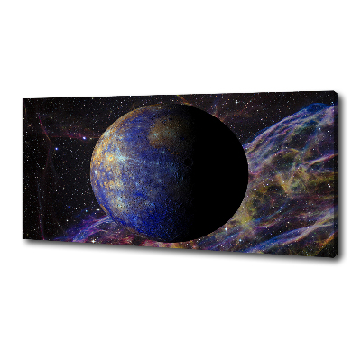 Cuadro canvas moderno de gran formato horizontal Mercurio