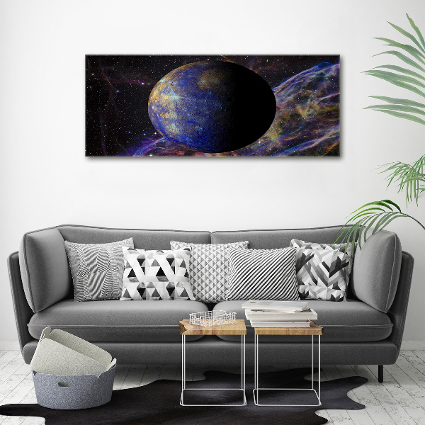 Cuadro canvas moderno de gran formato horizontal Mercurio