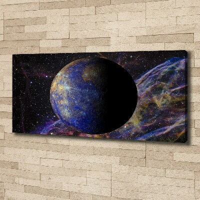 Cuadro canvas moderno de gran formato horizontal Mercurio