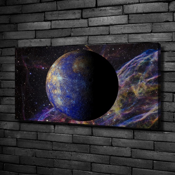 Cuadro canvas moderno de gran formato horizontal Mercurio