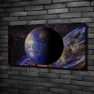 Cuadro canvas moderno de gran formato horizontal Mercurio