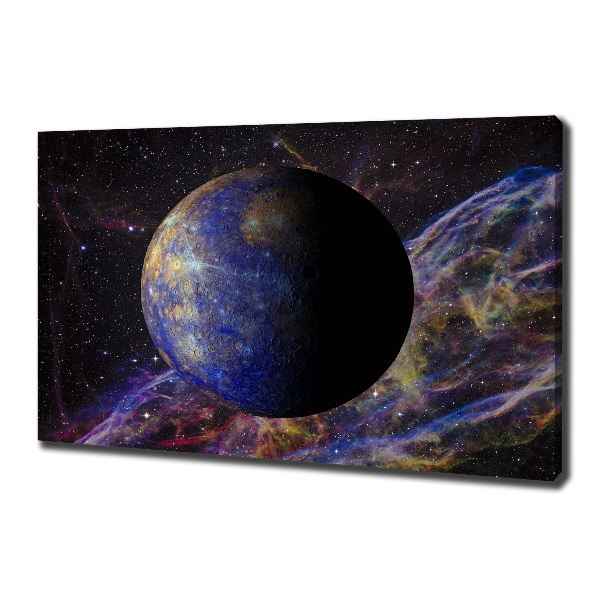 Cuadro canvas moderno de gran formato horizontal Mercurio