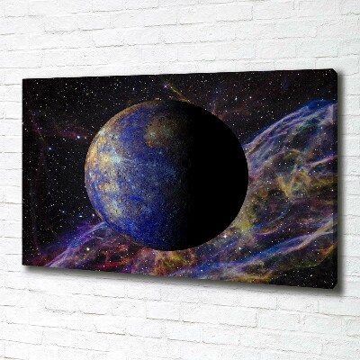 Cuadro canvas moderno de gran formato horizontal Mercurio