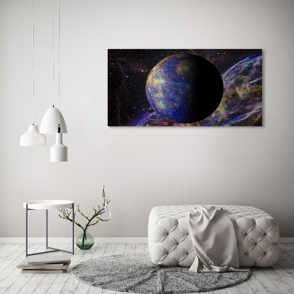 Cuadro canvas moderno de gran formato horizontal Mercurio