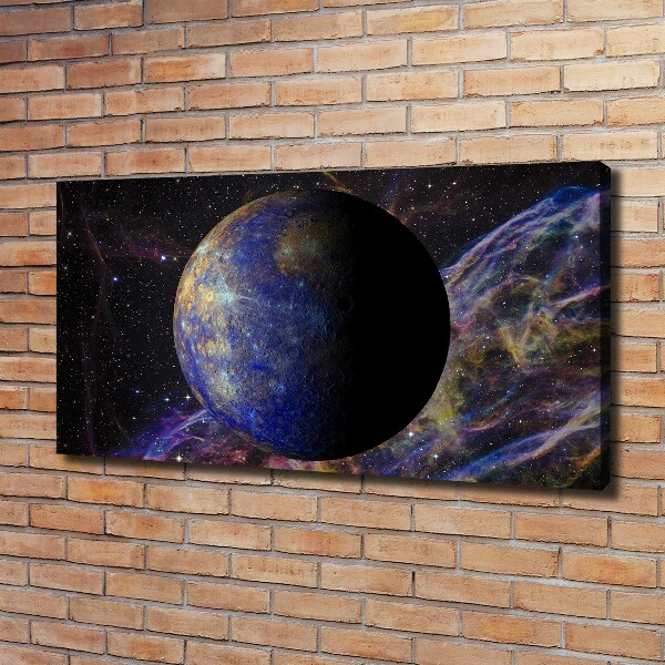 Cuadro canvas moderno de gran formato horizontal Mercurio