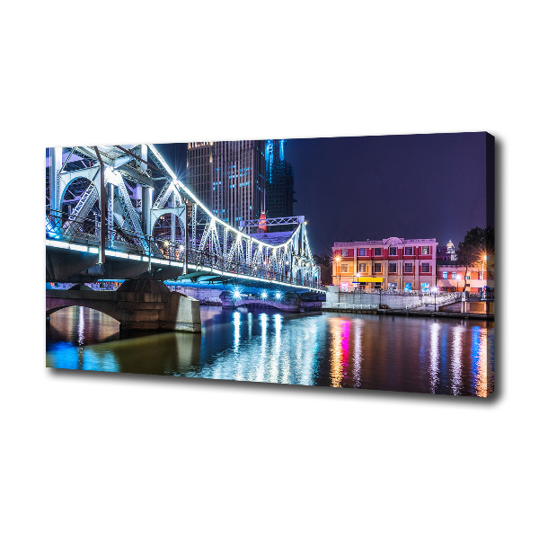 Fotocuadro en lienzo de alta calidad horizontal Puente de Shanghái
