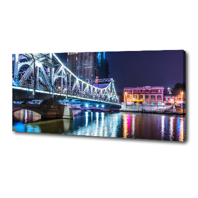 Fotocuadro en lienzo de alta calidad horizontal Puente de Shanghái