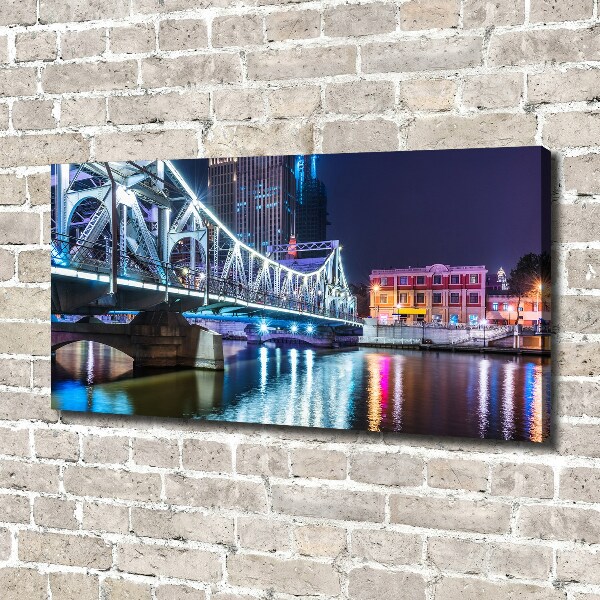 Fotocuadro en lienzo de alta calidad horizontal Puente de Shanghái