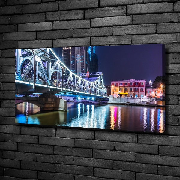 Fotocuadro en lienzo de alta calidad horizontal Puente de Shanghái
