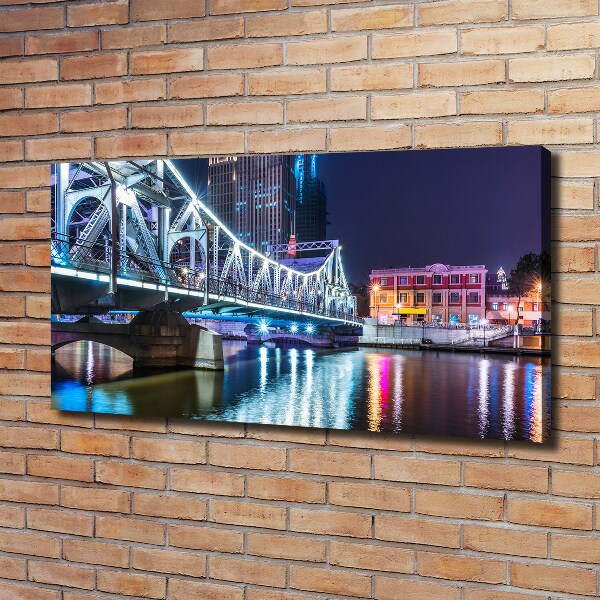 Fotocuadro en lienzo de alta calidad horizontal Puente de Shanghái