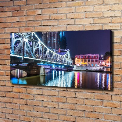 Fotocuadro en lienzo de alta calidad horizontal Puente de Shanghái