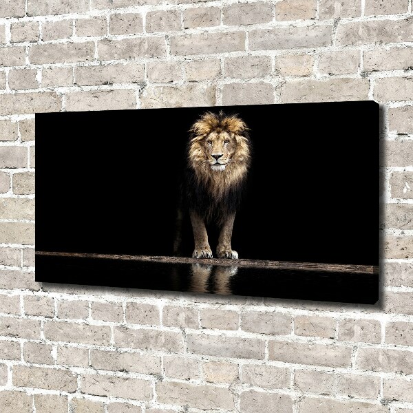Cuadro canvas moderno de gran formato horizontal Retrato de un león