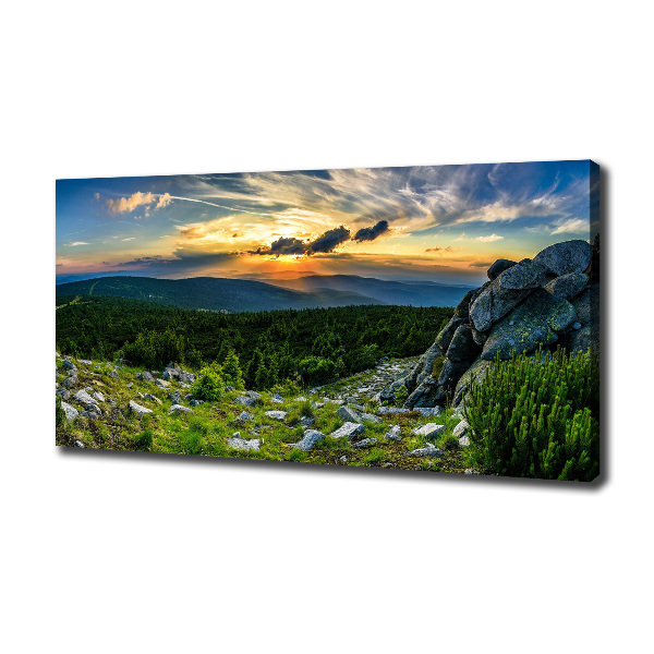 Cuadro canvas con impresión uv duradera horizontal panorama de montaña