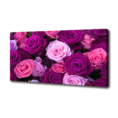 Cuadro canvas con impresión uv duradera horizontal Rosas