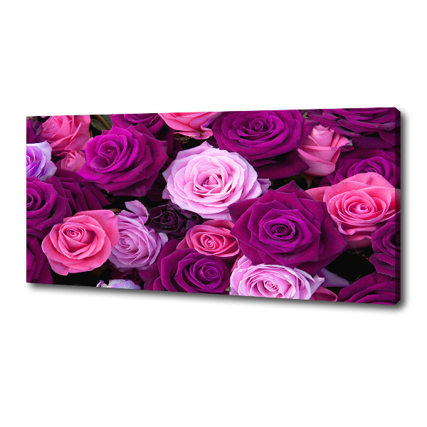 Cuadro canvas con impresión uv duradera horizontal Rosas