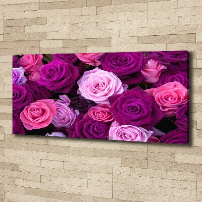 Cuadro canvas con impresión uv duradera horizontal Rosas