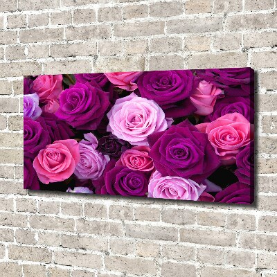 Cuadro canvas con impresión uv duradera horizontal Rosas