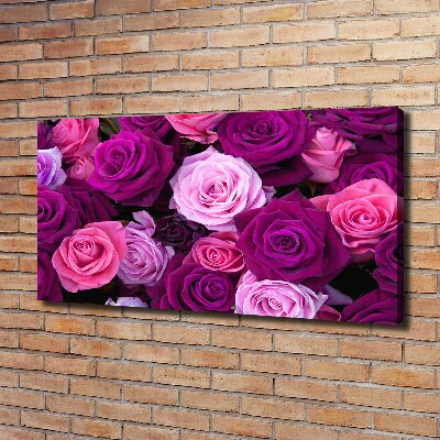Cuadro canvas con impresión uv duradera horizontal Rosas