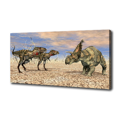 Cuadro canvas con impresión uv duradera horizontal Dinosaurios