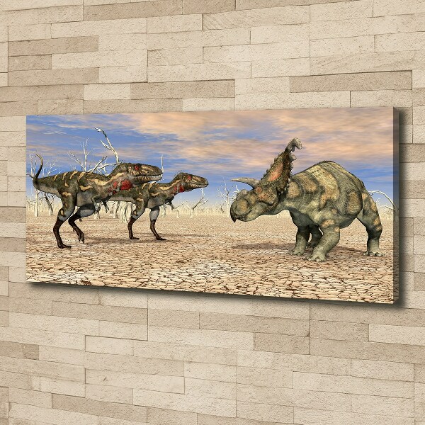 Cuadro canvas con impresión uv duradera horizontal Dinosaurios