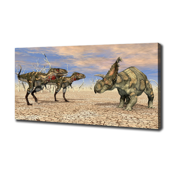 Cuadro canvas con impresión uv duradera horizontal Dinosaurios