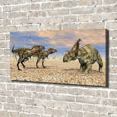 Cuadro canvas con impresión uv duradera horizontal Dinosaurios