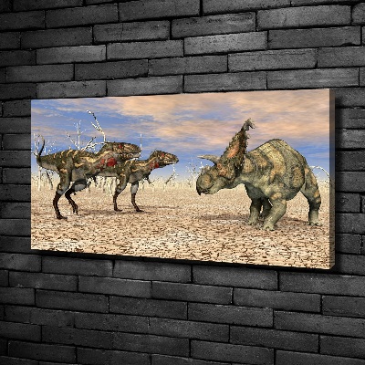 Cuadro canvas con impresión uv duradera horizontal Dinosaurios
