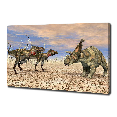 Cuadro canvas con impresión uv duradera horizontal Dinosaurios