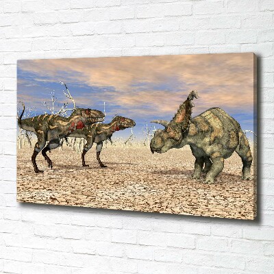 Cuadro canvas con impresión uv duradera horizontal Dinosaurios