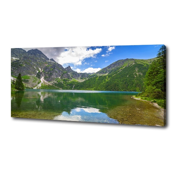 Fotocuadro en lienzo de alta calidad horizontal El ojo de mar de los montes Tatra